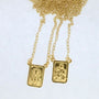 18k Gold Plated Scapular Escapulario Sacred Heart of Jesus & Virgin Mt. Carmel