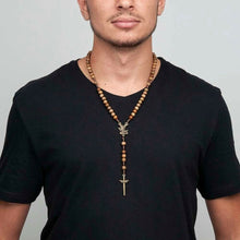 Rosary Necklace of Saint Michael the Archangel in wood