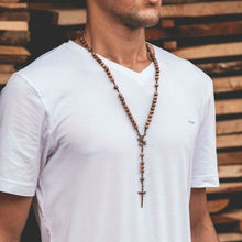 Rosary Necklace of Saint Michael the Archangel in wood