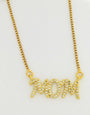 14k Gold Plated CZ Mom pendant charm necklace, Mother's day gift,  Mama