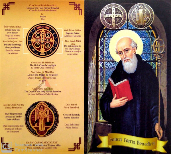 St. Saint Benedict Medal Wooden  Crucifix cross Necklace Cruz medalla San Benito
