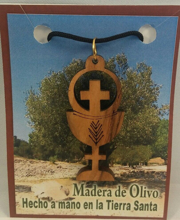 12 First communion Olive wood Chalice Primera Comunión Cáliz Jerusalem Recuerdo