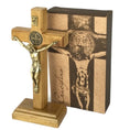 5.5" Wood Standing Table Wall Cross Crucifix Home Altar Shrine  Catholic Benito 