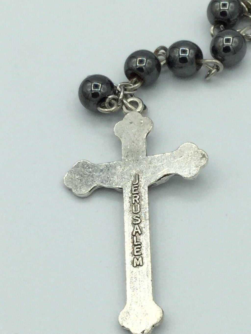 st.saint Michael Archangel Rosary Hematite San Miguel arcángel Necklace  Jesus