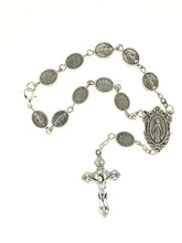 Miraculous Medal One Decade Car rearview mirror Rosary Virgen Milagrosa Pewter 