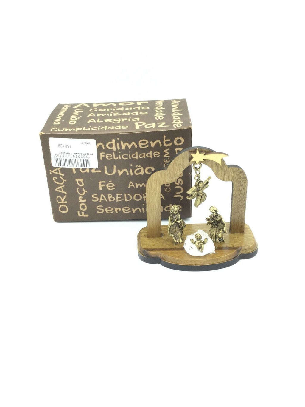 3" Wooden Nativity Scene Mary Joseph and Baby Jesus Holy Family  Christmas gift 