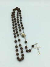 Brown Rosary Saint St. Anthony with Jesus Catholic Necklace Prayer San Antonio