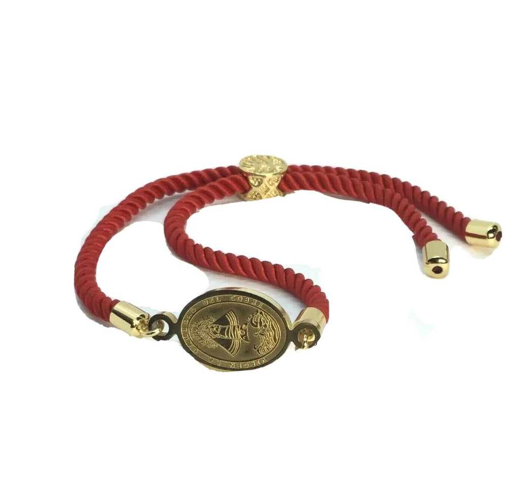 Religious Catholic Bracelet Caridad del Cobre medal Red Cord Pulsera Roja Cuba