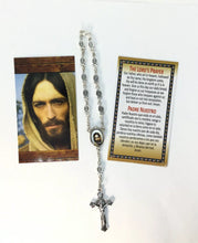 Jesus Fish Car ROSARY metallic St. Benedict medal cross Emmaus San Benito medal