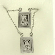 14k Gold Plated Our Lady Mt Carmel & Sacred Heart Jesus  Scapular Necklace S