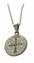 St Saint Benedict Medal  Exorcism Pendant Necklace Stainless Steel San Benito S