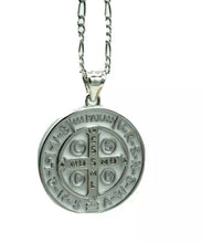 Catholic Saint St Benedict Medal Necklace Pendant Stainless Steel Cross Exorcism