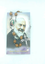 Olive Wood Rosary Beads Jerusalem religious Necklace Oval Catholic Padre St.Pio