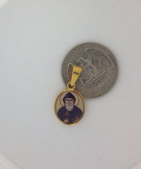 St Charbel Catholic Medal pendant necklace Stainless San Charbel Medalla Health