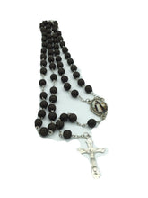  Black Rosary San Luis Beltrán Catholic Necklace Children Protection Prayer 