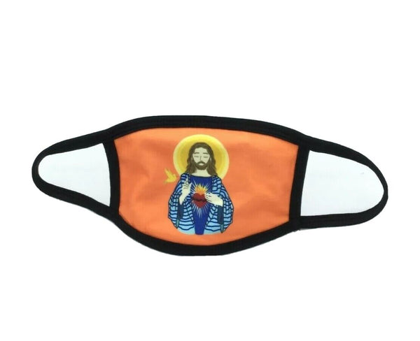 Handmade Face kids Mask Cover Heart of JESUS Covering washable 100% cotton