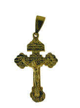 18K Yellow Gold Plated Cross Crucifix Religious JESUS  Pendant Charm Protection