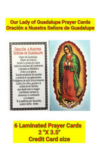 6 Catholic Spanish LAMINATED HOLY PRAYER Card Oración Virgen de Guadalupe México