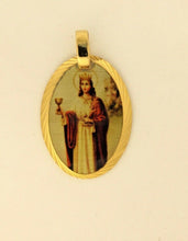 18k St Barbara Religious Medal Gold Plated Santa Barbara Medalla Protección Cuba