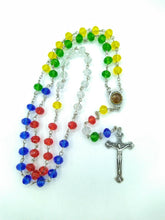 Missionary Rosary Cross Catholic multi-color Jerusalem soil Tierra Santa Cruz 