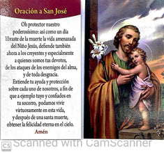 14k gold Plated Saint Joseph  Catholic Medal Necklace Medalla de San José Father