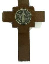 Catholic Religious St Benedict Wooden Crucifix Cross Car Mirror  Cruz St Benito 