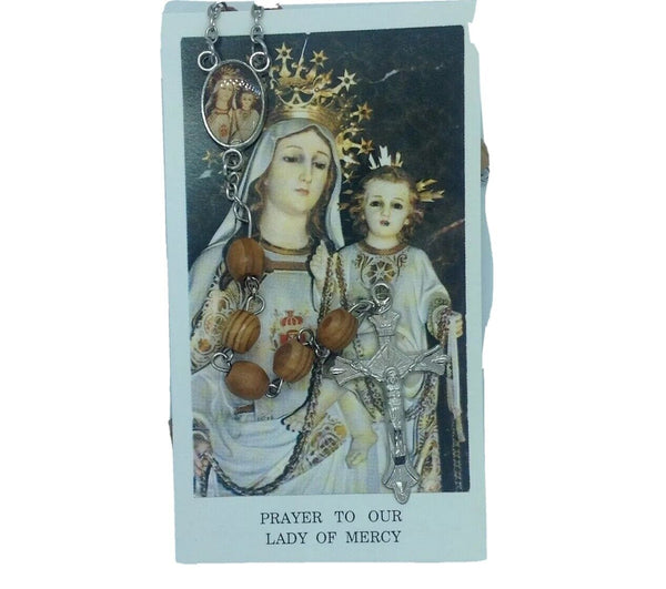 Our lady of Mercy Rosary Olive wood Jerusalem virgen de La Mercedes Rosario