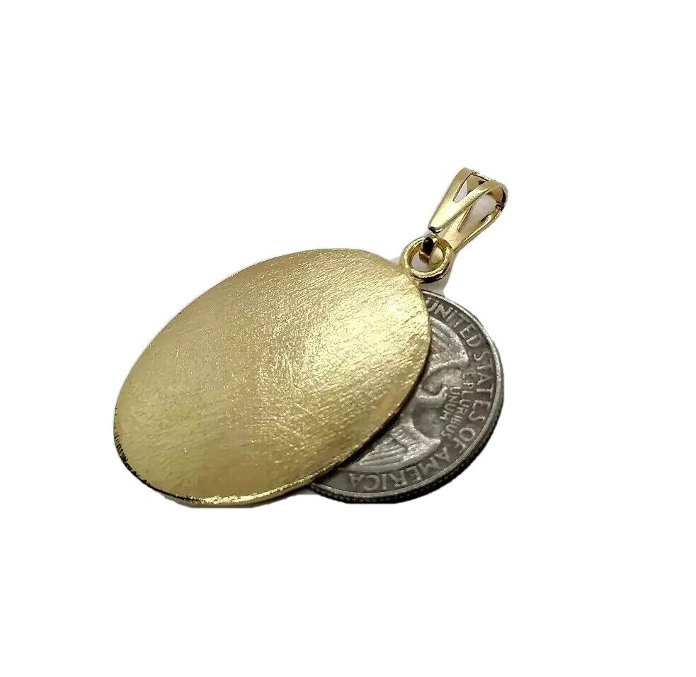 18k Caridad del Cobre Medal catholic Religious Pendant Prayer Card Cuba Mary
