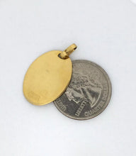 18k St Barbara Religious Medal Gold Plated Santa Barbara Medalla Protección Cuba