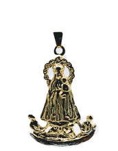 18k Virgen Caridad Del Cobre Our Lady of Charity Yoruba Pendant Necklace Medal