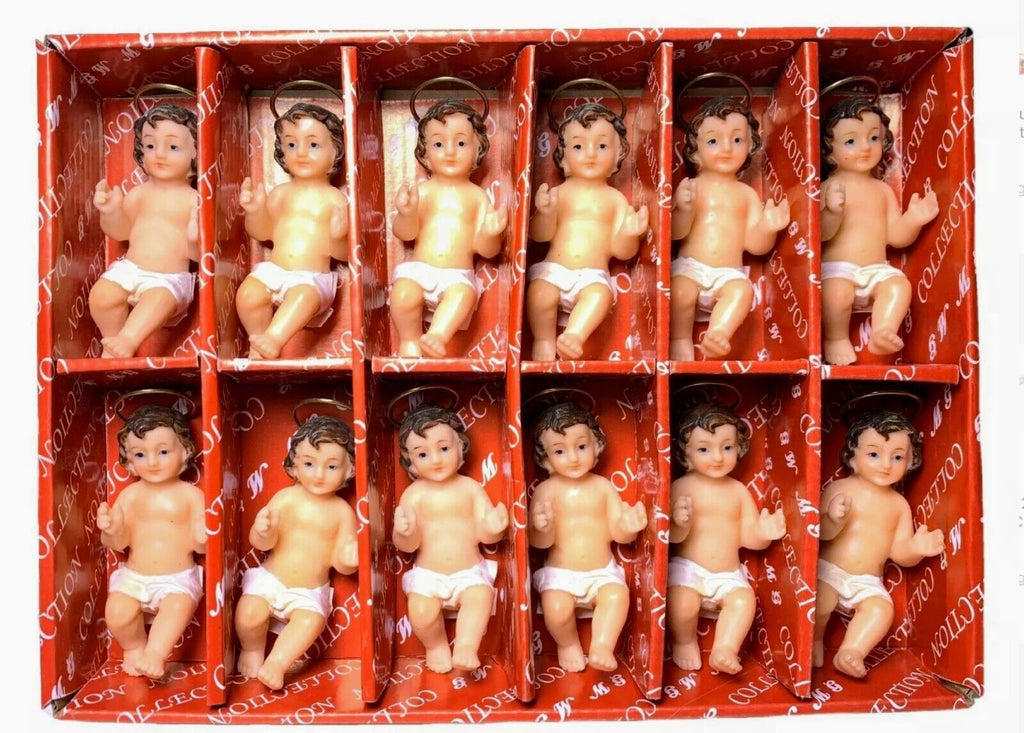 3" Baby Jesus Statue Christmas Figurine, Niño Jesús 12 Pcs Nativity Set [2807-4]