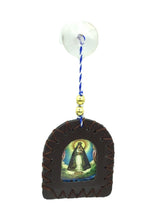 CARIDAD del COBRE / Sagrado Corazón de Jesus leather Car Hanging Ornament