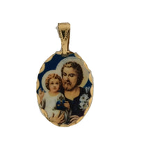 14k gold Plated Saint Joseph Religious Catholic Medal Necklace Father's Day Gift