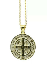 Catholic Saint St Benedict Medal Necklace Pendant Stainless Steel Cross Exorcism