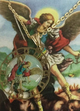 St. Michael Archangel 18k Gold Plated with 20 inch Chain - San Miguel Arcangel 