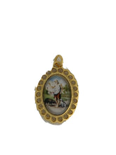 San Lazaro-Medal-10K Gold Plated Medalla Pendant -Babalu Aye Catholic St lazarus