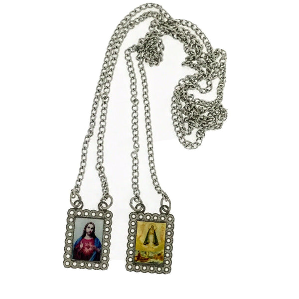 Caridad Del Cobre Scapuler Sacred Heart Of Jesus Stainless steel Necklace Mary