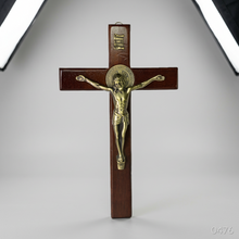 Saint Benedict Wooden Crucifix, 8.5 Inch, Boxed | Crucifijo de San Benito