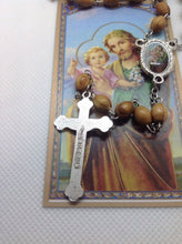 Rosary St Joseph Olive Wood Catholic Prayer Cards San Jose Rosario Catholic Gift