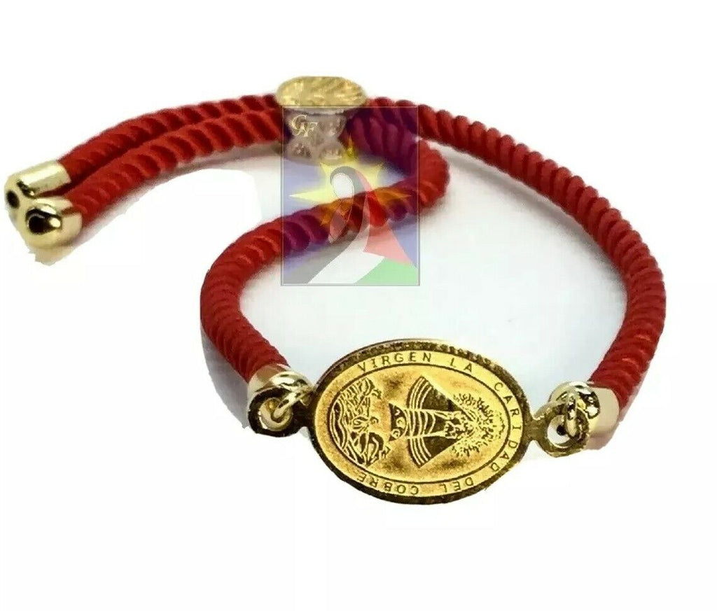 Religious Catholic Bracelet Caridad del Cobre medal Red Cord Pulsera Roja Cuba