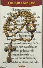 Saint St.Joseph Rosary Wood Beads Rosario de San Jose father's day Gift Prayer 