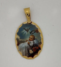 Baptism Gift Medal 14k Gold Plated with 16 inch Chain  Regalo Bautizo Medalla 