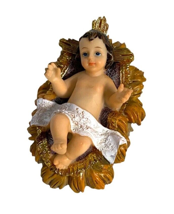 Baby Jesus Manger 5 Inch Figure Nino Jesus  Christmas Religious Gift