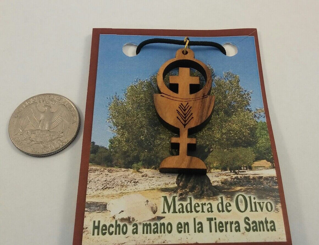 12 First communion Olive wood Chalice Primera Comunión Cáliz Jerusalem Recuerdo