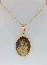 14KT Gold Filled Virgen de La Mercedes Medal Pendant, 3/4