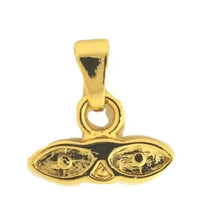 18K GOLD PLATED GOLD ENAMEL ST LUCY LUCIA EVIL EYE PROTECTION PENDANT BABY NECKL