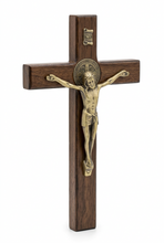 Saint Benedict Wooden Crucifix, 8.5 Inch, Boxed | Crucifijo de San Benito