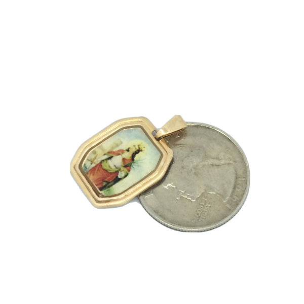 Santa Barbara Medal - Sta Barbara Medal 18k Gold Plated with 20" Chain Chango
