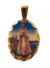 Virgen Del Valle Venezuela Our Lady of the Valley 18k Gold Plated Medal Necklace