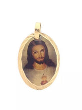 Sacred Heart of JESUS Sagrado Corazon de Jesus 14k Gold Plated Medal with 20 in
